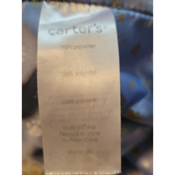 Carters Blue Brown Puppy Dog Plush Baby Lovey Security Blanket Rattle - Picture 5 of 5